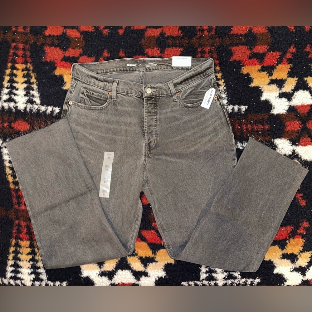 Old Navy High Rise Slouchy Straight Jeans Size 12